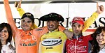 The final podium at the Vuelta al Pais Vasco 2007: Sanchez, Cobo, Vicosos